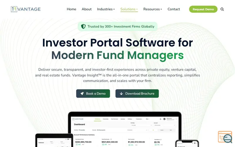 Screenshot of Vantage Insight, a launch using Chatbase