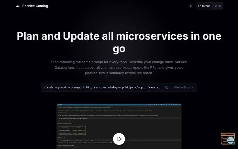 Screenshot of Infraas