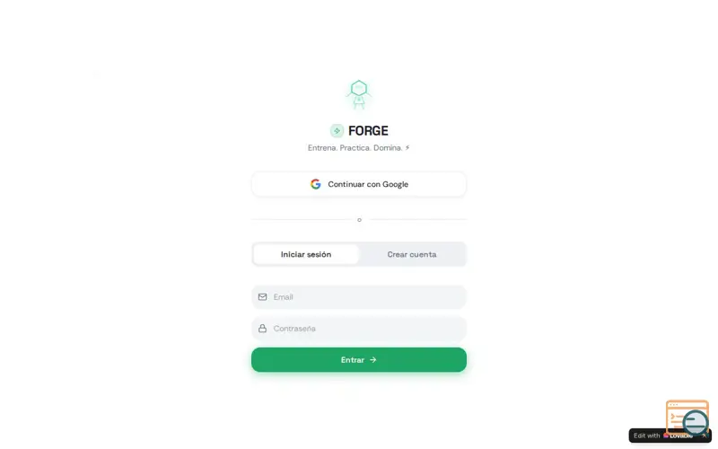 Screenshot of FORGE