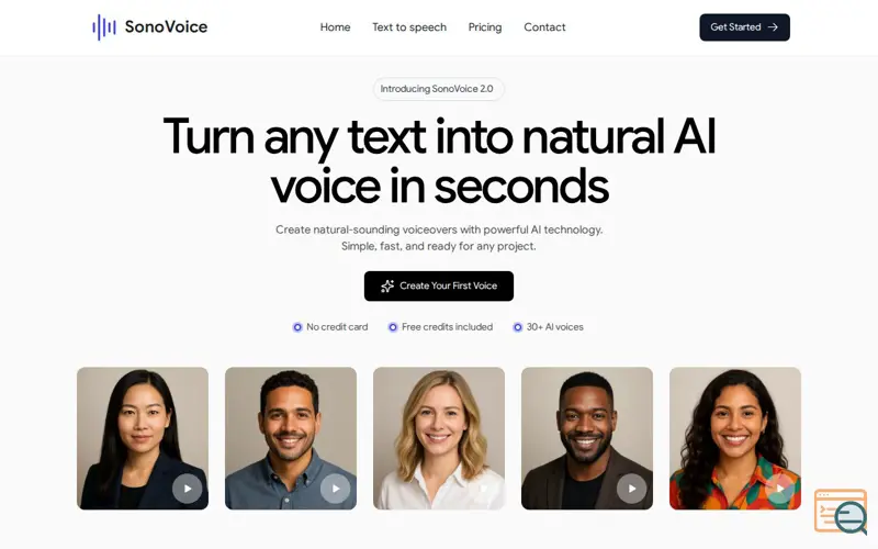Screenshot of SonoVoice