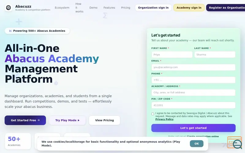 Screenshot of Abacuzz