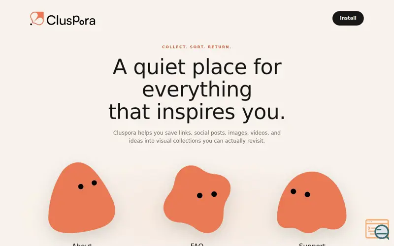 Screenshot of Cluspora