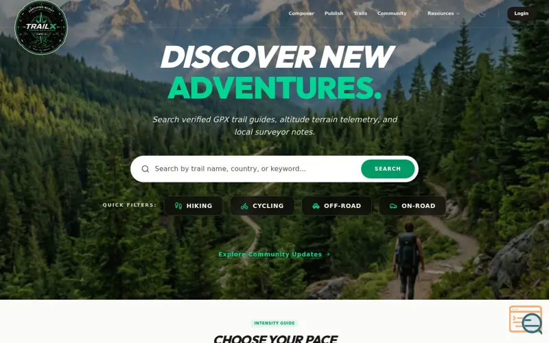 Screenshot of TrailX | Discover New Adventures