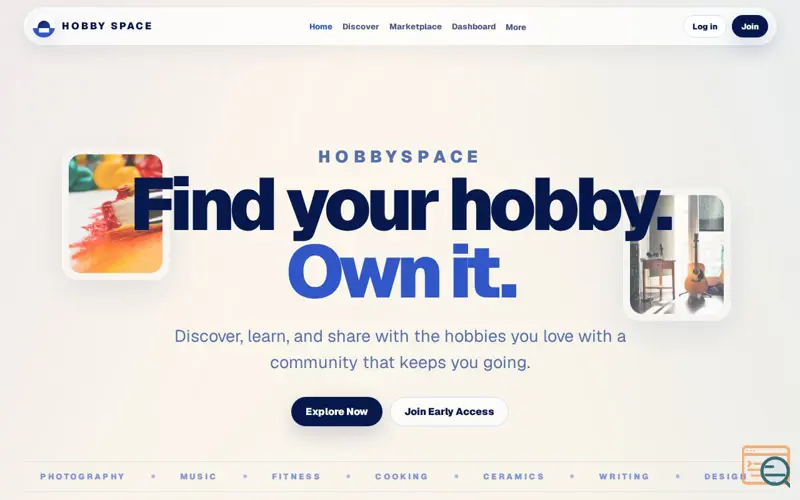 Screenshot of HobbySpace