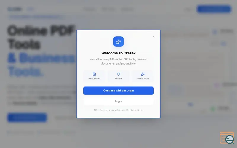 Screenshot of Crafex