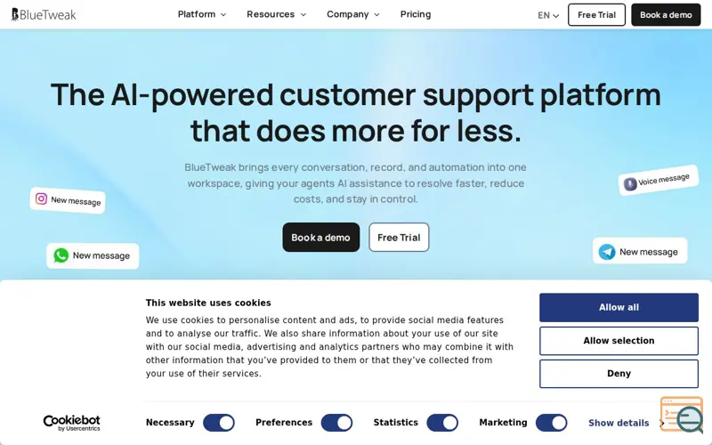 Screenshot of BlueTweak