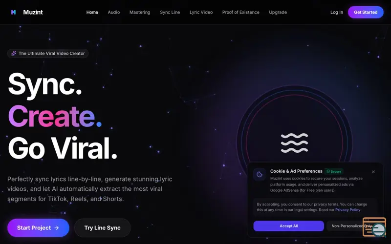 Screenshot of Muzint