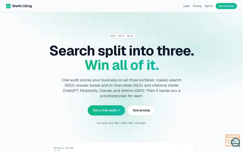 Screenshot of Worth Citing