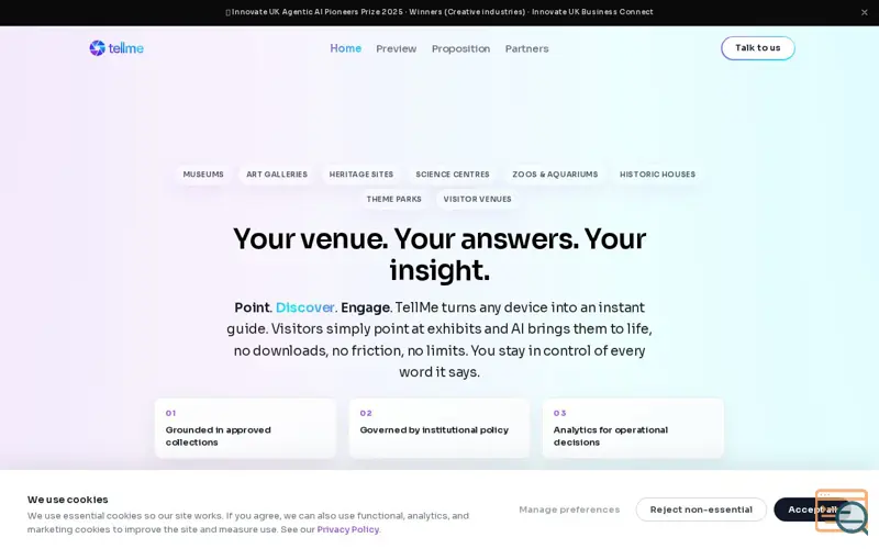 Screenshot of Tellme