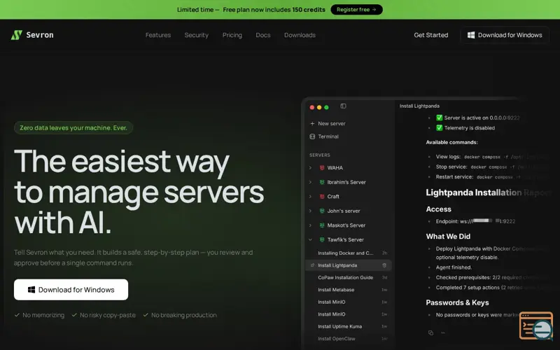 Screenshot of Sevron