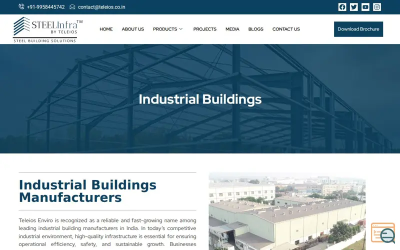 Screenshot of  Industrial Buildings Manufacturers