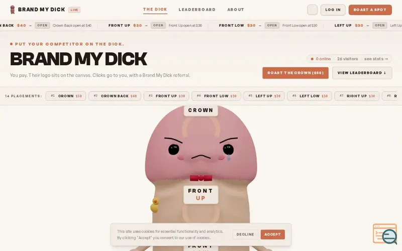 Screenshot of Brand My Dihh