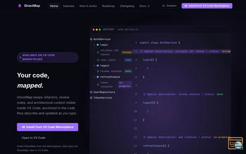 Screenshot of GhostMap
