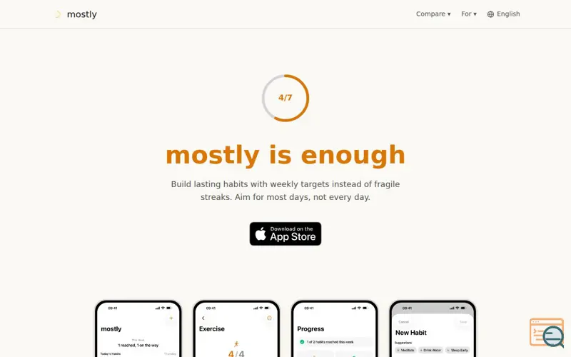 Screenshot of mostly
