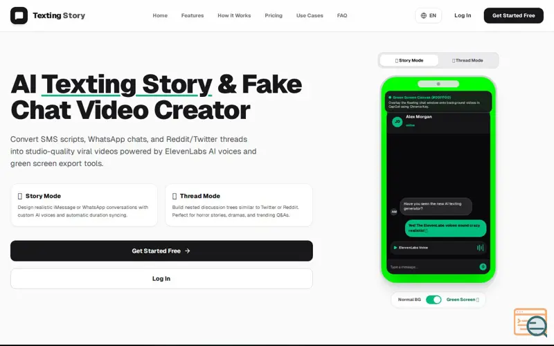 Screenshot of Texting Story, a launch using TikTok Pixel