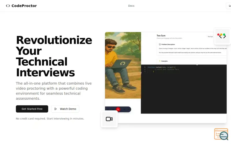 Screenshot of codeProctor