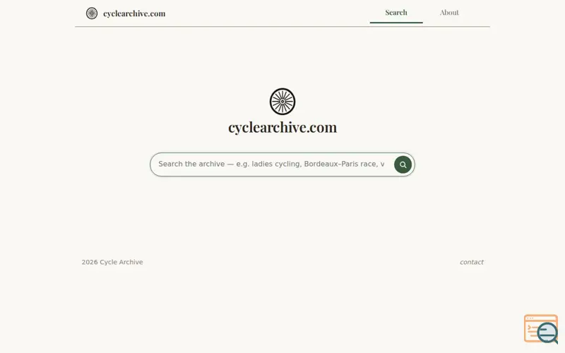 Screenshot of Cyclearchive.com