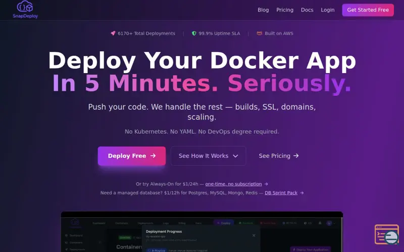 Screenshot of SnapDeploy