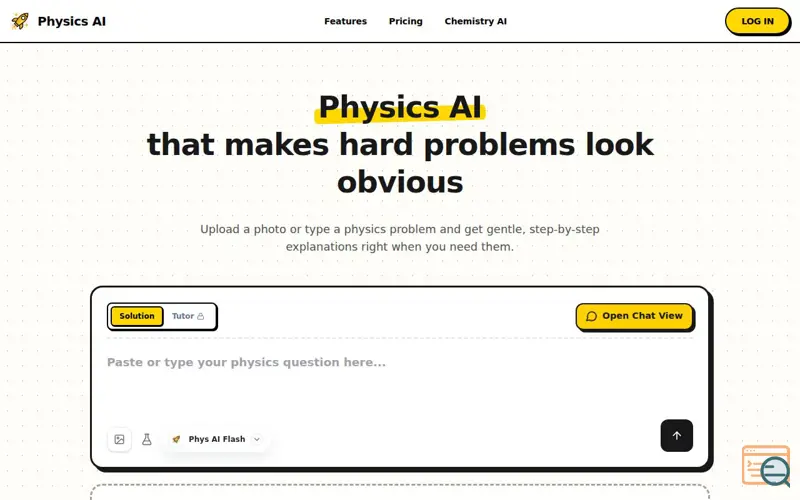 Screenshot of Physics AI