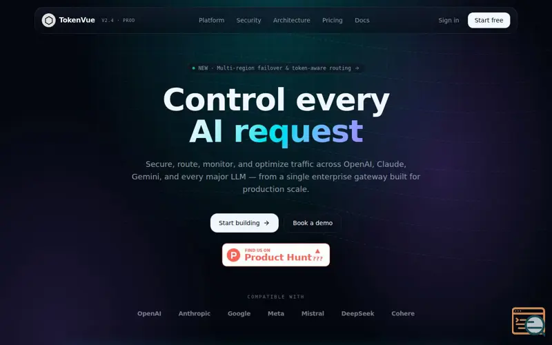 Screenshot of TokenVue