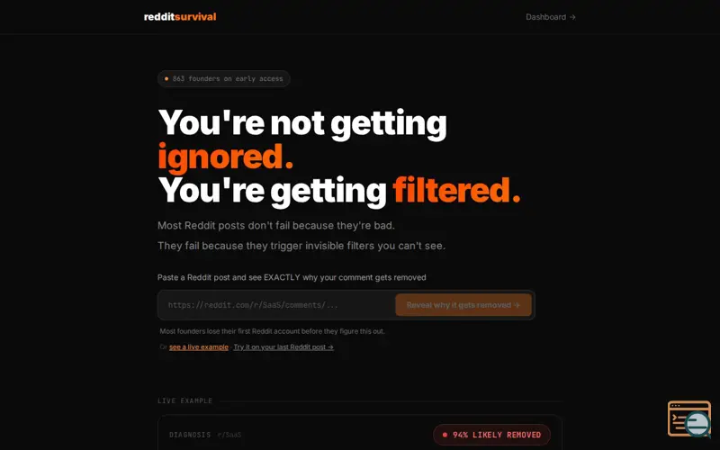 Screenshot of RedditSurvival