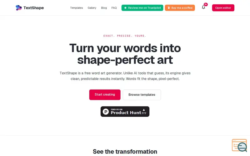 Screenshot of TextShape