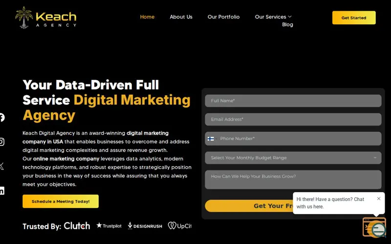 Screenshot of Keach Digital Agency