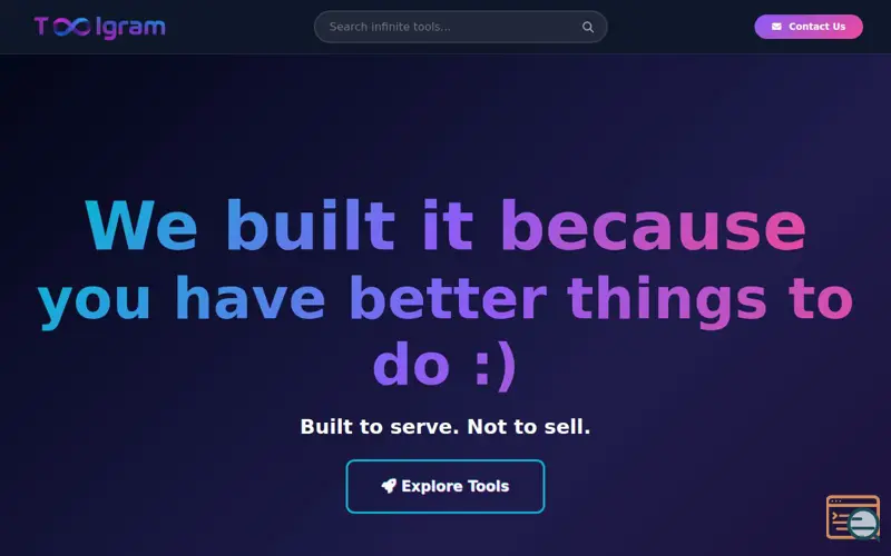 Screenshot of ToolGram