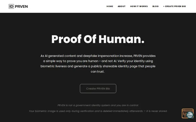 Screenshot of PRVEN