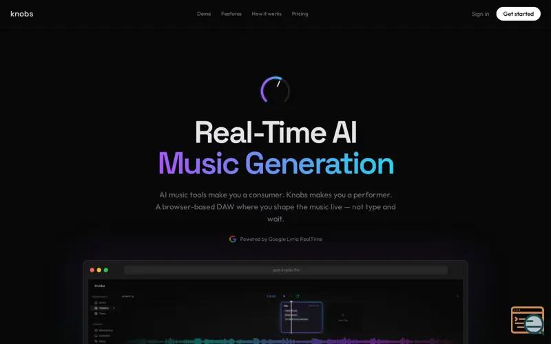 Screenshot of knobs.fm