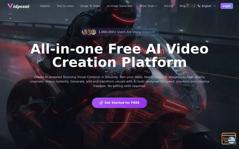Screenshot of VidpexAI