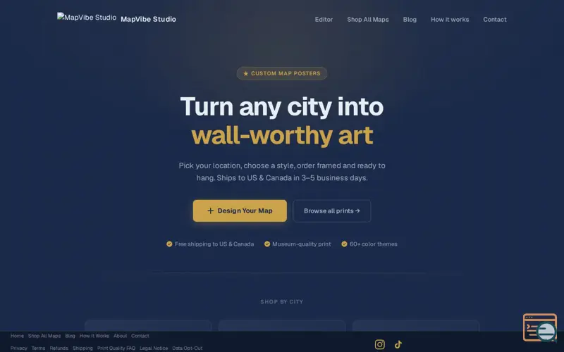 Screenshot of MapVibe Studio