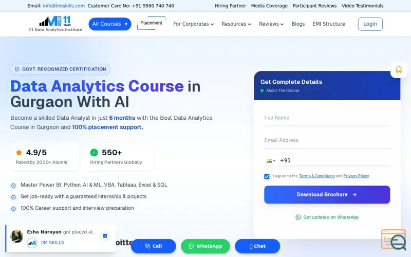 Screenshot of IIM SKILLS