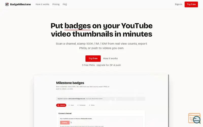 Screenshot of BadgeMilestone