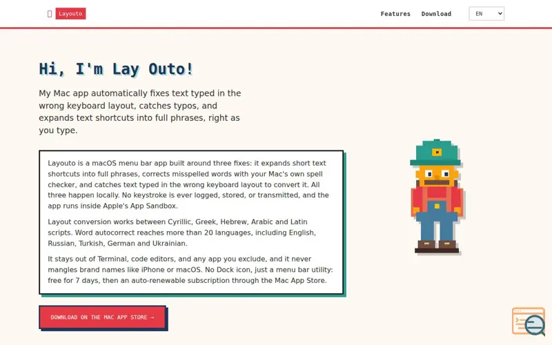 Screenshot of Layouto: Fix & Expand Text