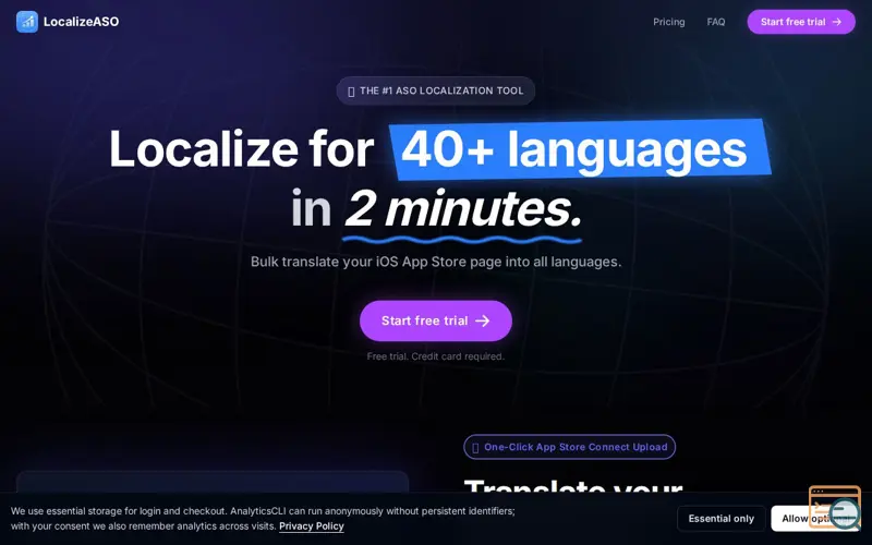 Screenshot of Localizeaso