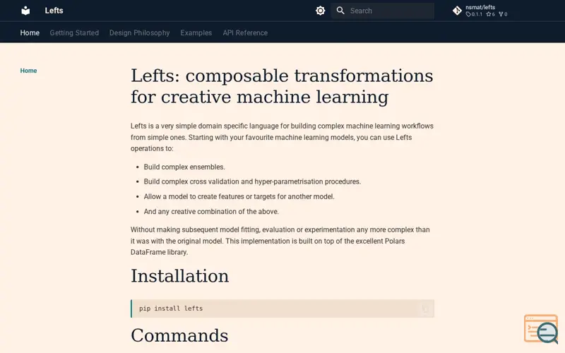 Screenshot of Lefts