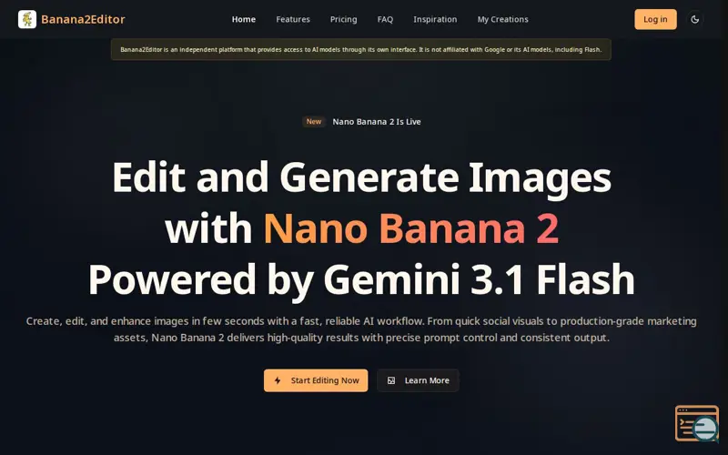 Screenshot of Banana 2 Editor