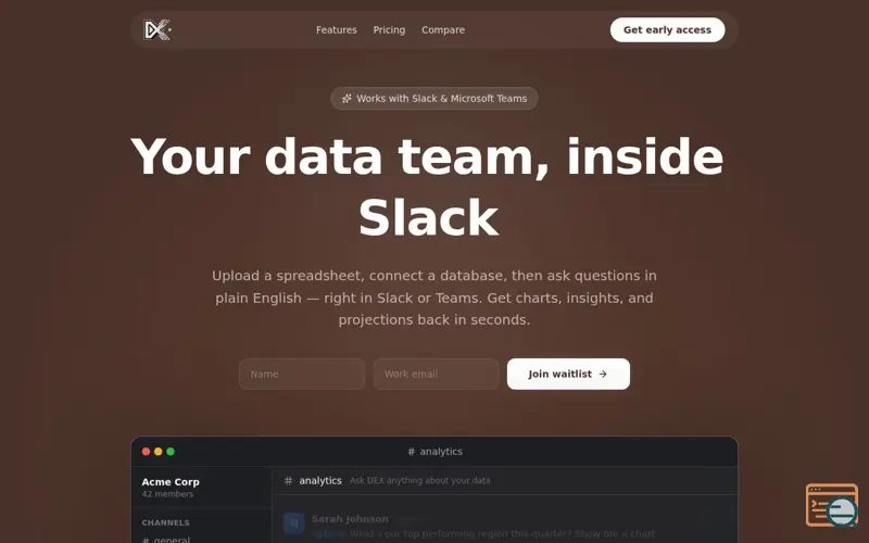 Screenshot of DEX AI