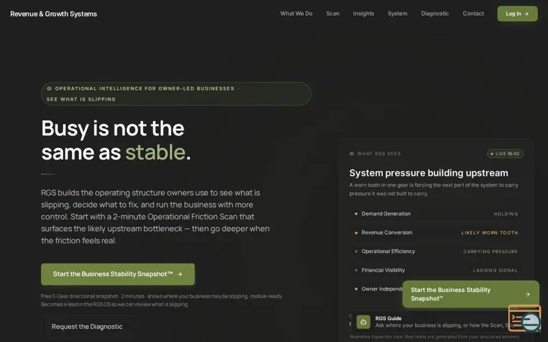 Screenshot of Revenue & Growth Systems