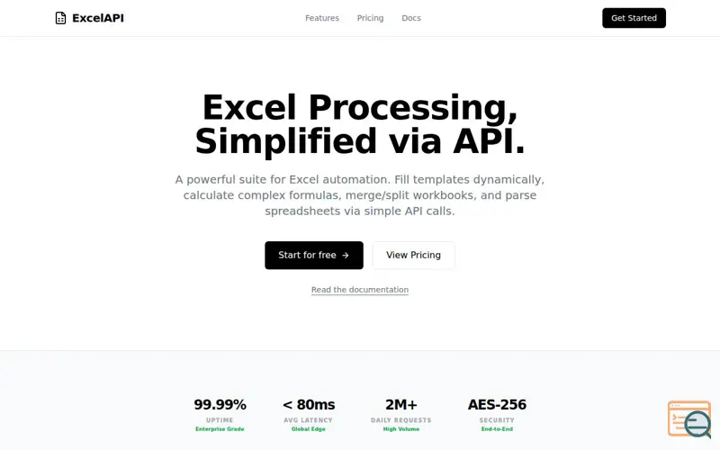 Screenshot of ExcelAPI