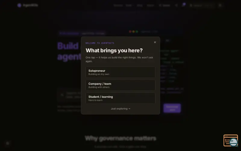 Screenshot of AgentKits