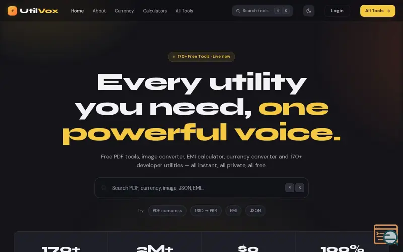 Screenshot of UtilVox