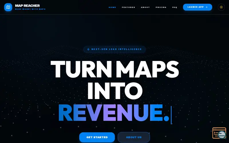 Screenshot of Map Reacher
