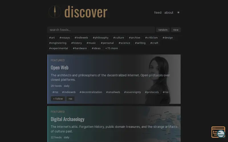 Screenshot of Discover