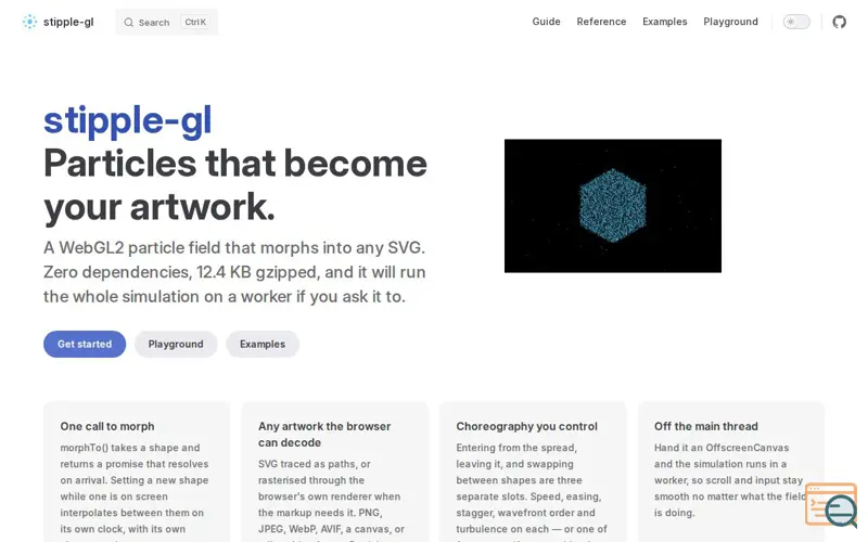 Screenshot of stipple-gl