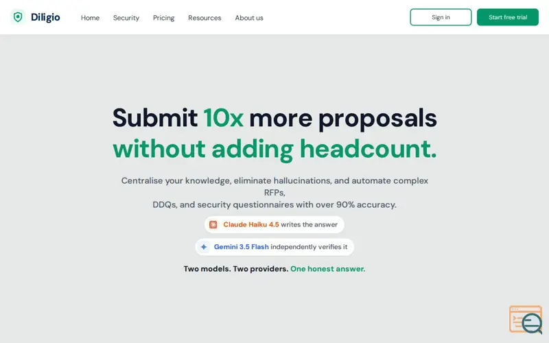 Screenshot of Diligio.co