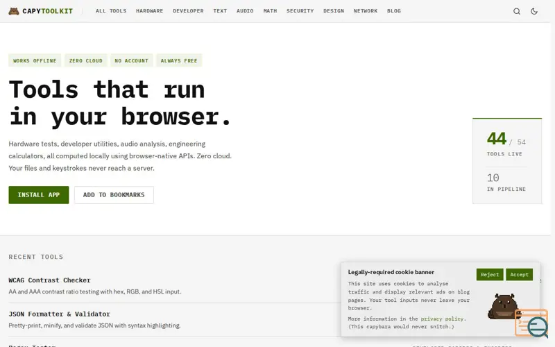 Screenshot of CapyToolkit