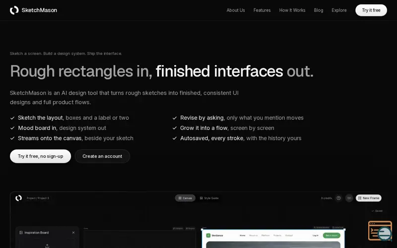 Screenshot of SketchMason
