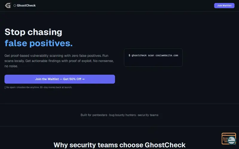 Screenshot of GhostCheck 